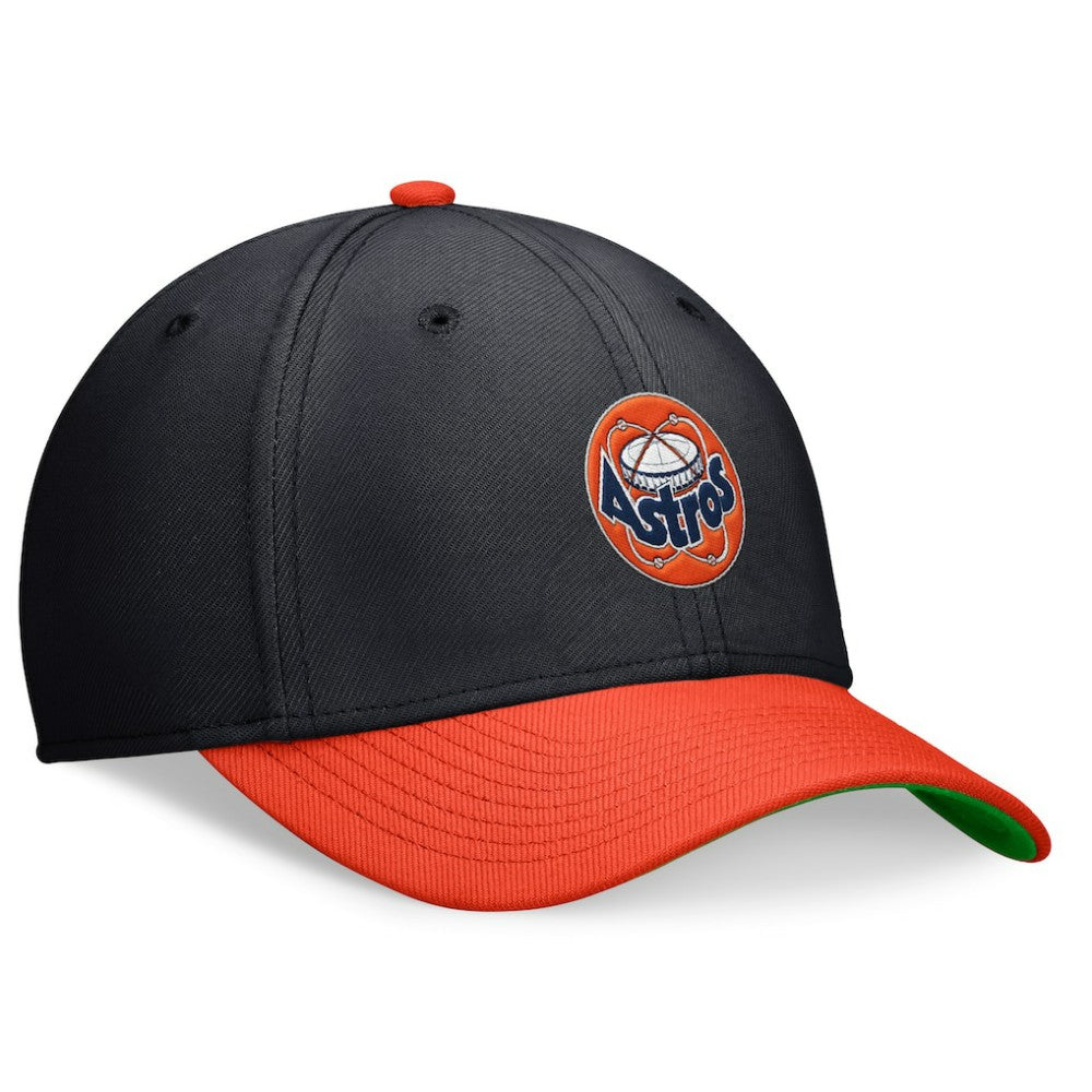 Houston Astros Cooperstown Collection Rewind Swooshflex Performance Hat - Navy/Orange | Nike