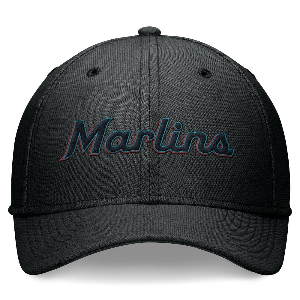 Miami Marlins Performance Flex Hat - Black | Nike