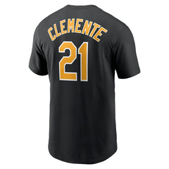 Roberto Clemente Pittsburgh Pirates Fuse Name & Number T-Shirt - Black | Nike