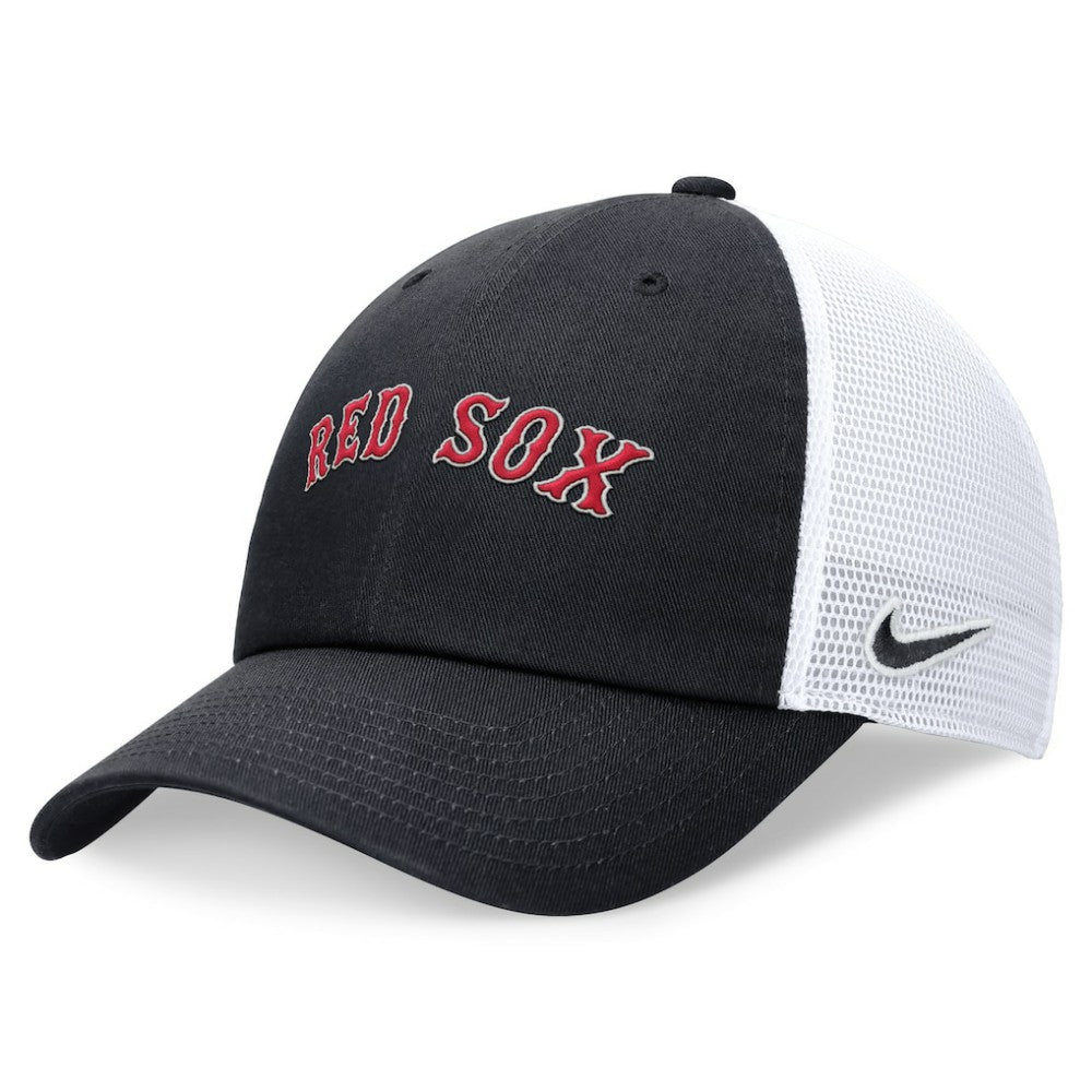 Boston Red Sox Wordmark Adjustable Trucker Hat - Navy | Nike
