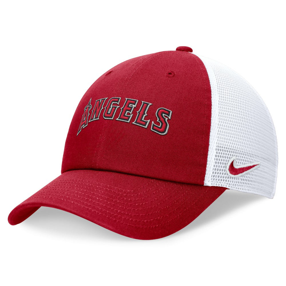 Los Angeles Angels Wordmark Adjustable Trucker Hat - Red | Nike