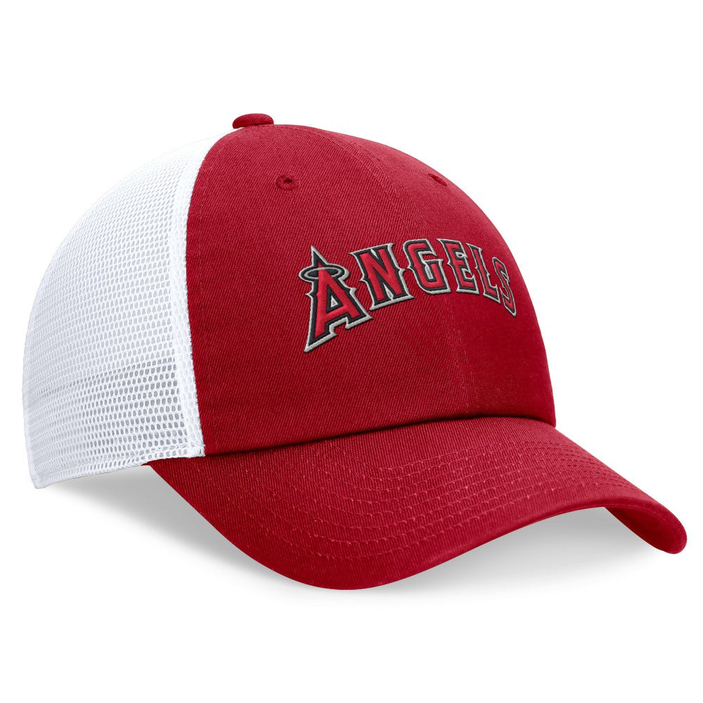 Los Angeles Angels Wordmark Adjustable Trucker Hat - Red | Nike