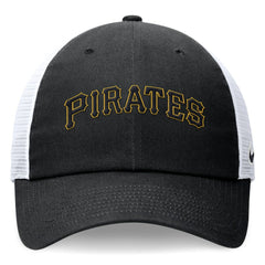 Pittsburgh Pirates Wordmark Adjustable Trucker Hat - Black | Nike