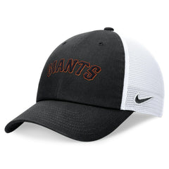 San Francisco Giants Wordmark Adjustable Trucker Hat - Black | Nike