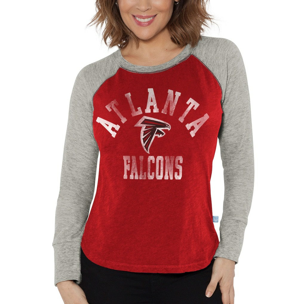 NFL Atlanta Falcons G-III 4Her by Carl Banks Women's Waffle Knit Raglan Long Sleeve T-Shirt