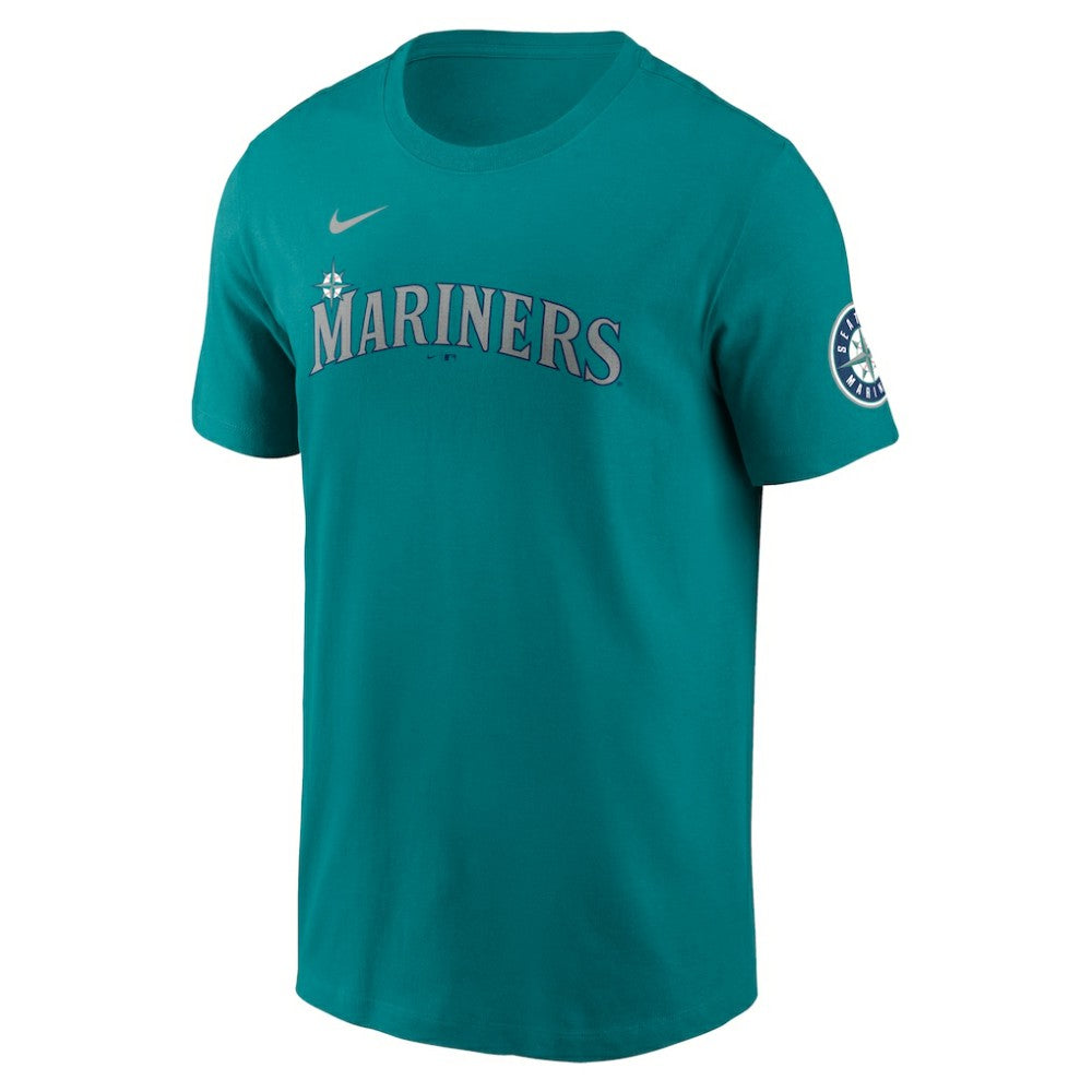 Cal Raleigh Seattle Mariners Fuse Name & Number Inline T-Shirt - Aqua | Nike