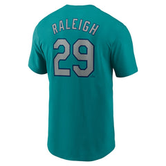 Cal Raleigh Seattle Mariners Fuse Name & Number Inline T-Shirt - Aqua | Nike