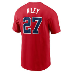 Austin Riley Atlanta Braves Fuse Name & Number T-Shirt - Red | Nike