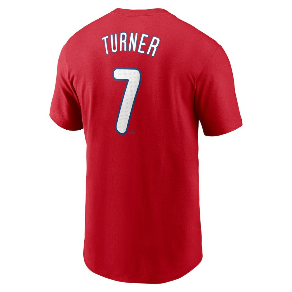 Trea Turner Philadelphia Phillies Fuse Name & Number T-Shirt - Red | Nike