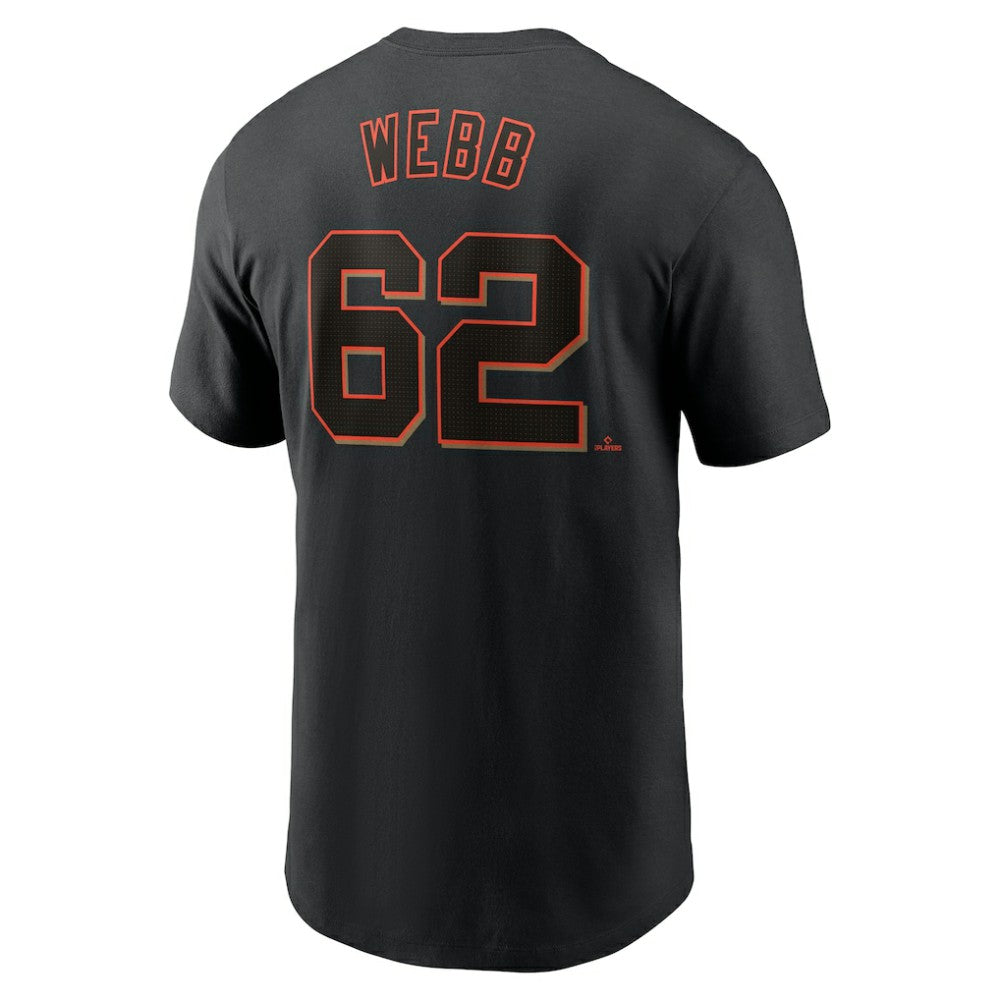 Logan Webb San Francisco Giants Fuse Name & Number T-Shirt - Black | Nike