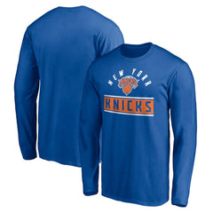 New York Knicks Team Arch Knockout Long Sleeve T-Shirt - Blue for sale