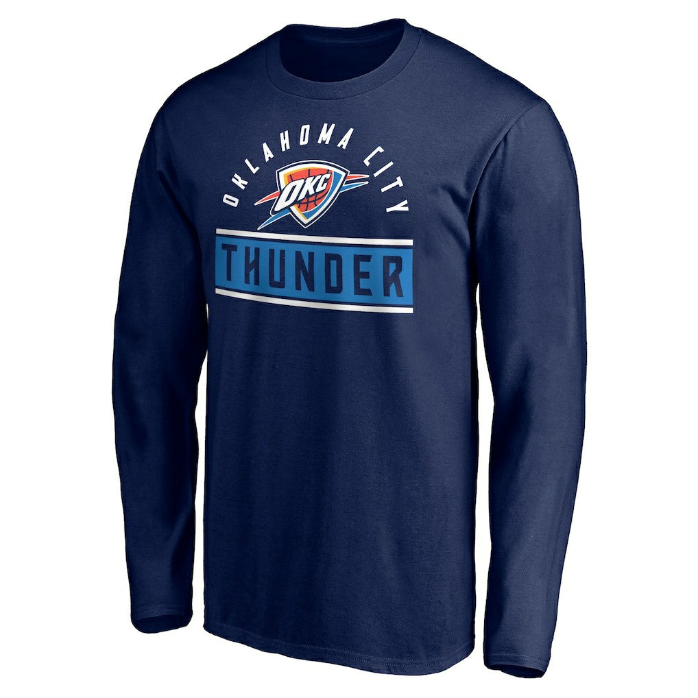 Oklahoma City Thunder Team Arch Knockout Long Sleeve T-Shirt - Navy on sale