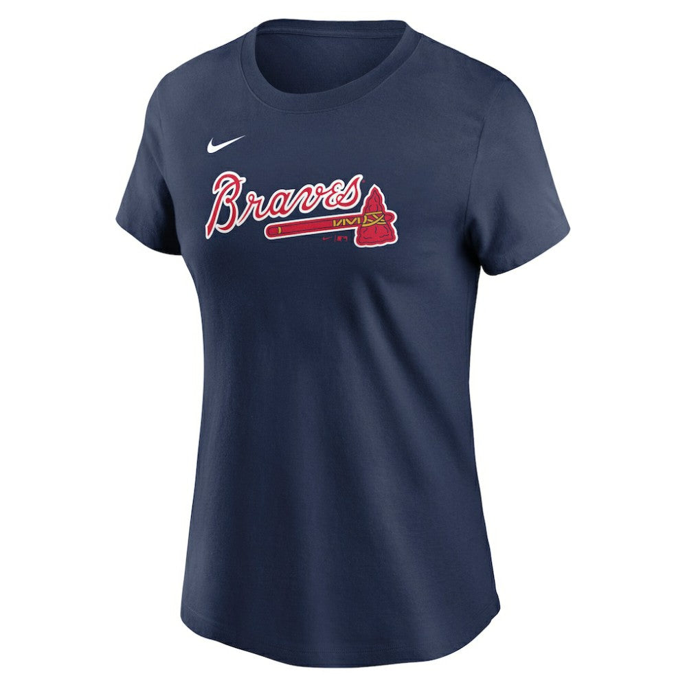 Austin Riley Atlanta Braves Women's Cooperstown Collection Fuse Name & Number T-Shirt - Navy | Nike