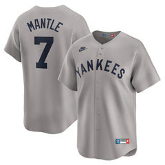Mickey Mantle New York Yankees Throwback Cooperstown Collection Limited Jersey - Gray | Nike