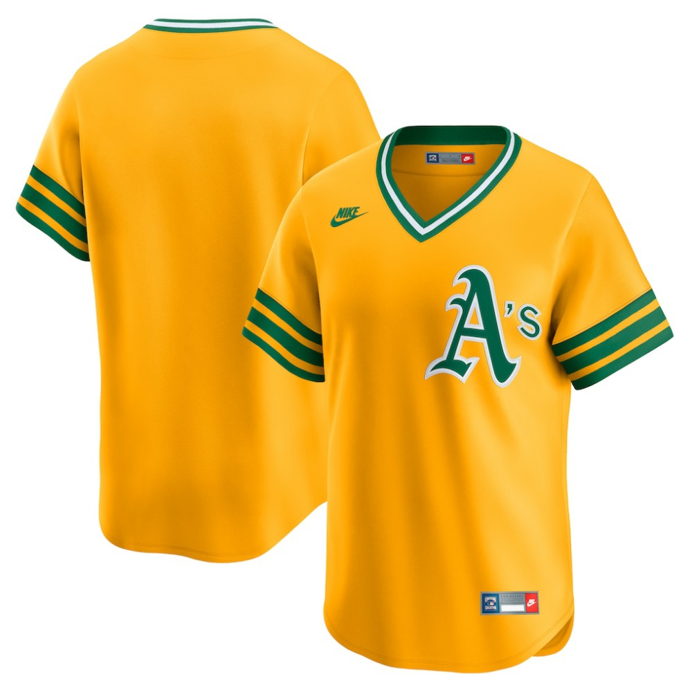 Athletics Cooperstown Collection Limited Jersey - Gold | Nike