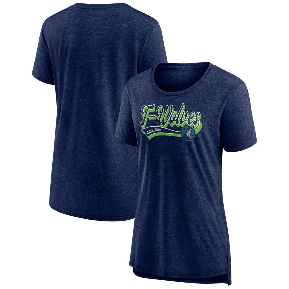 Minnesota Timberwolves Women's League Leader Tri-Blend T-Shirt - Heather Navy | Fanatics outlet