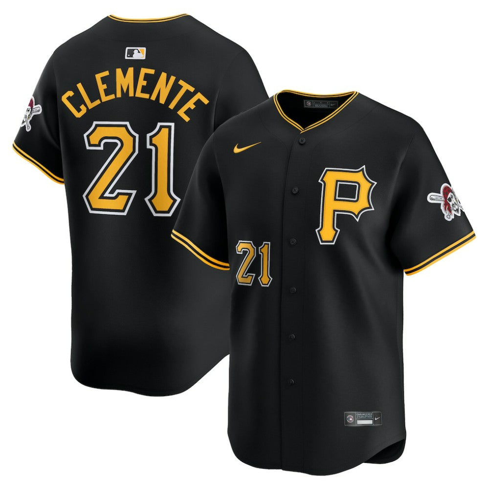 Roberto Clemente Pittsburgh Pirates Alternate Limited Jersey - Black | Nike