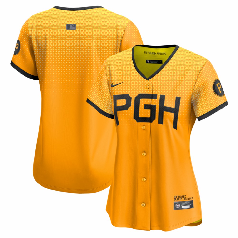 Pittsburgh Pirates Women's City Connect Limited Jersey - Gold | Nike