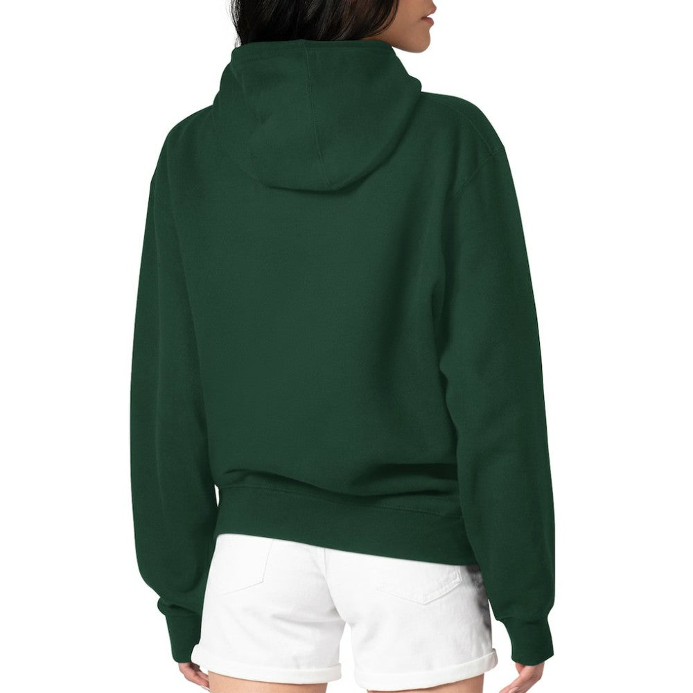 Athletics G-III 4Her by Carl Banks Women's Heart Fleece Pullover Hoodie - Green