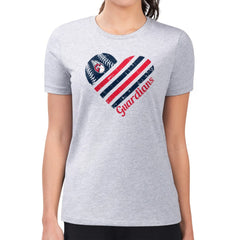 Cleveland Guardians G-III 4Her by Carl Banks Women's Super-Slim Fit Lightweight Heart Graphic T-Shirt - Heather Gray