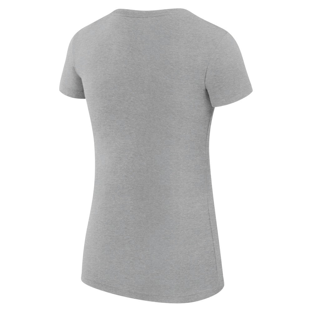Kansas City Royals G-III 4Her by Carl Banks Women's Super-Slim Fit Lightweight Heart Graphic T-Shirt - Heather Gray
