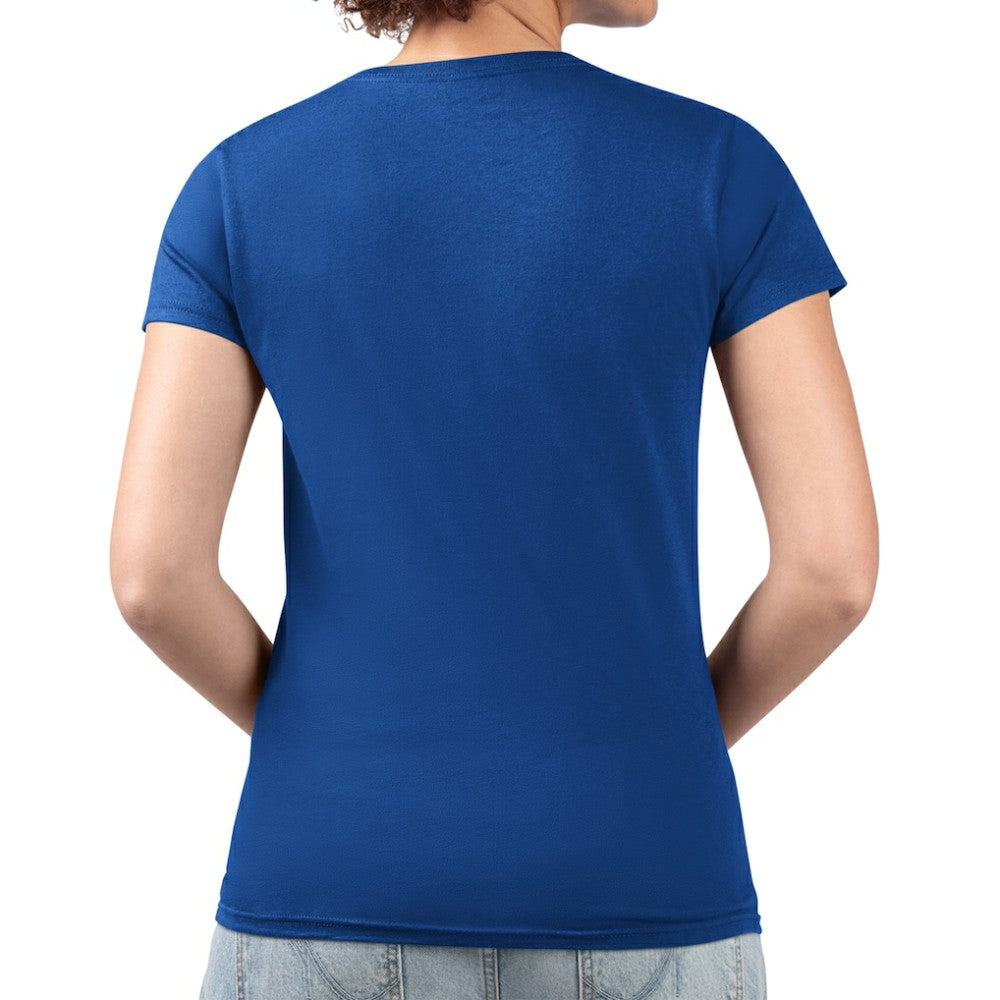 Chicago Cubs G-III 4Her by Carl Banks Women's Super-Slim Fit Lightweight Heart V-Neck T-Shirt - Royal