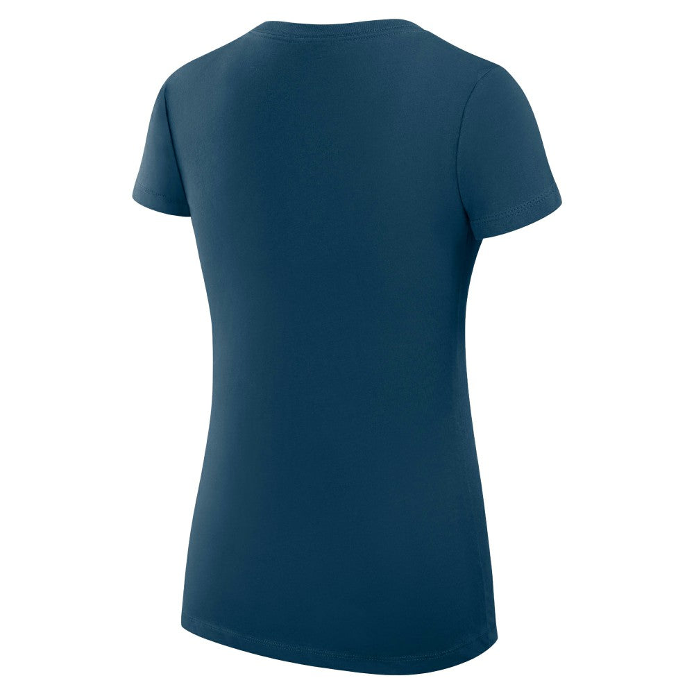 Milwaukee Brewers G-III 4Her by Carl Banks Women's Super-Slim Fit Lightweight Heart V-Neck T-Shirt - Navy