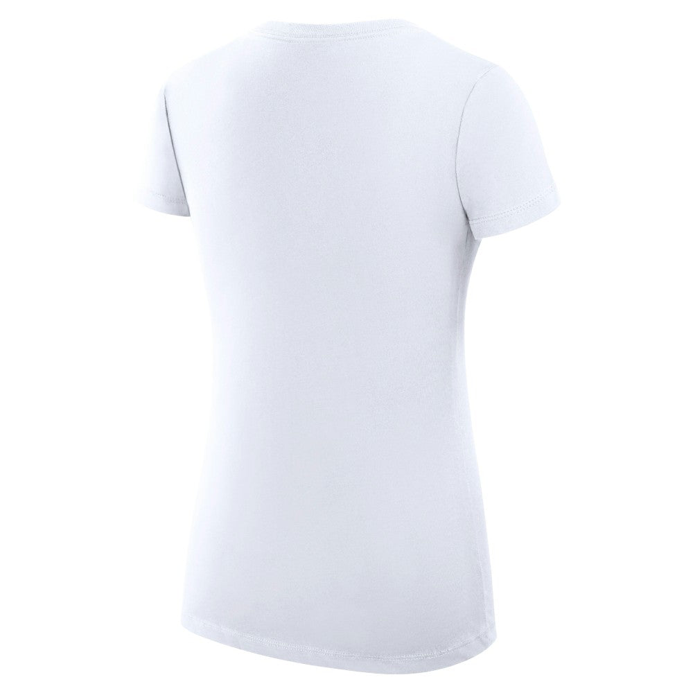 Milwaukee Brewers G-III 4Her by Carl Banks Women's Super-Slim Fit Lightweight Heart V-Neck T-Shirt - White