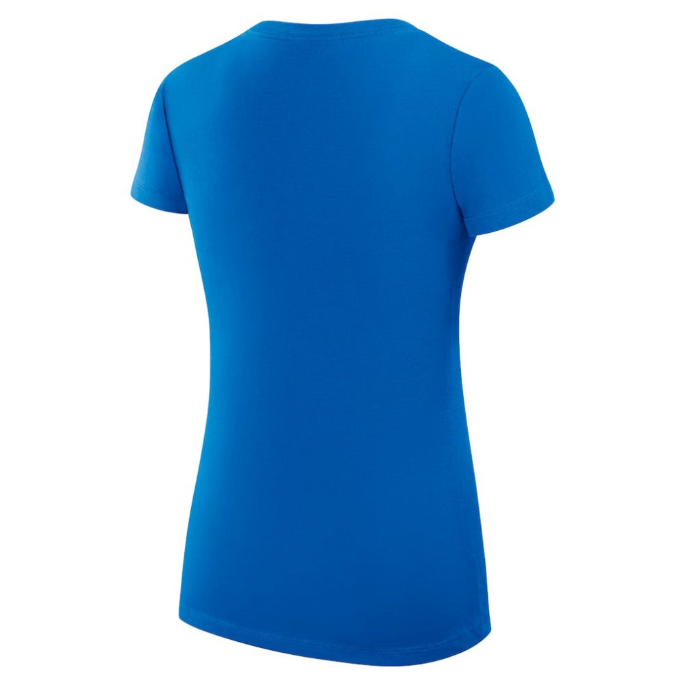 Texas Rangers G-III 4Her by Carl Banks Women's Super-Slim Fit Lightweight Heart V-Neck T-Shirt - Royal