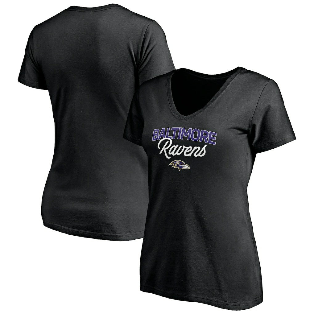 NFL Baltimore Ravens Women's Depth Chart V-Neck T-Shirt