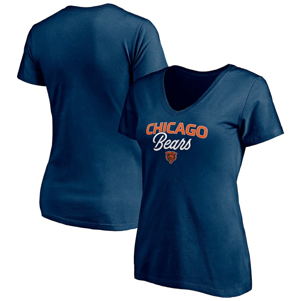 NFL Chicago Bears Women's Depth Chart V-Neck T-Shirt