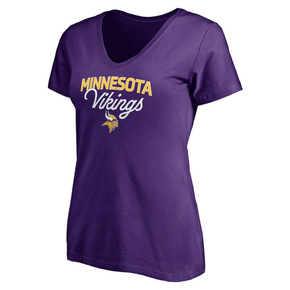 NFL Minnesota Vikings Women's Depth Chart V-Neck T-Shirt
