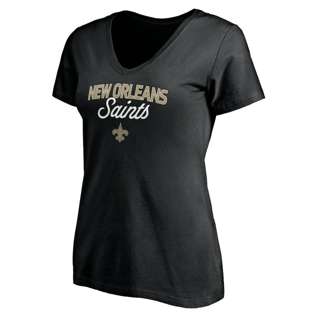 NFL New Orleans Saints Women's Depth Chart V-Neck T-Shirt