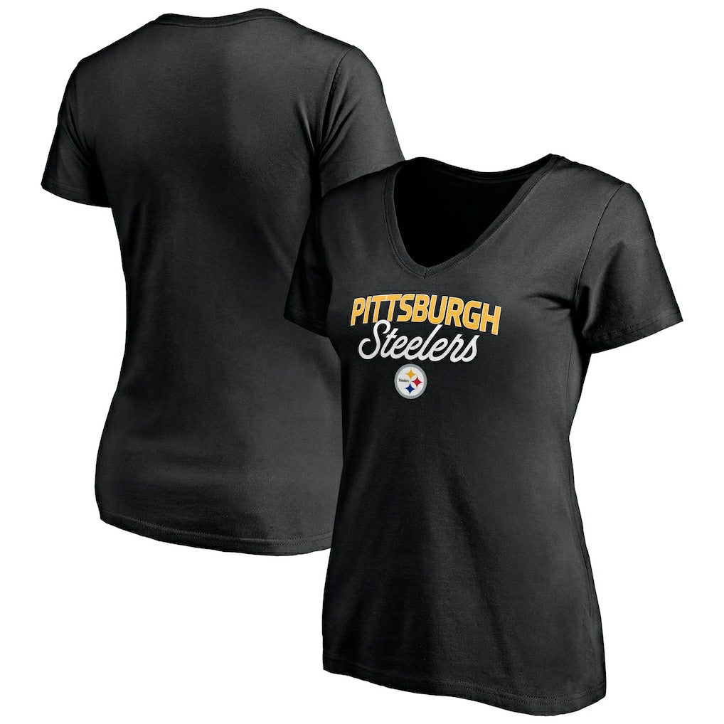NFL Pittsburgh Steelers Women's Depth Chart V-Neck T-Shirt
