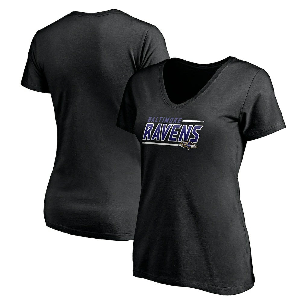 NFL Baltimore Ravens Women's Mascot In Bounds V-Neck T-Shirt