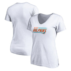 NFL Miami Dolphins Women's Mascot In Bounds V-Neck T-Shirt