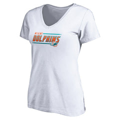 NFL Miami Dolphins Women's Mascot In Bounds V-Neck T-Shirt