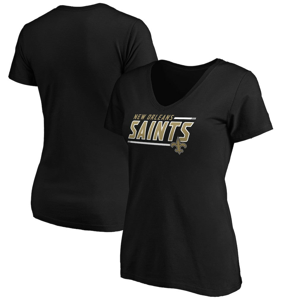 NFL New Orleans Saints Women's Mascot In Bounds V-Neck T-Shirt