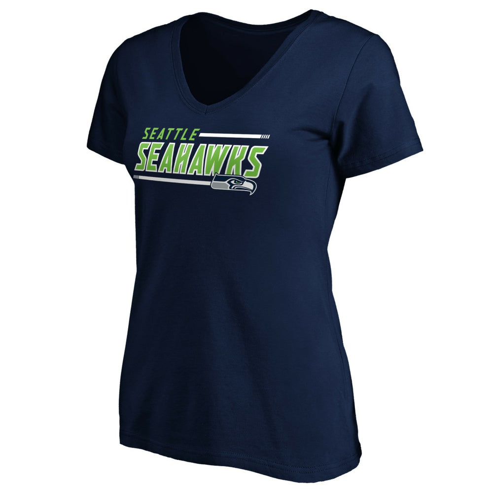 NFL Seattle Seahawks Women's Mascot In Bounds V-Neck T-Shirt