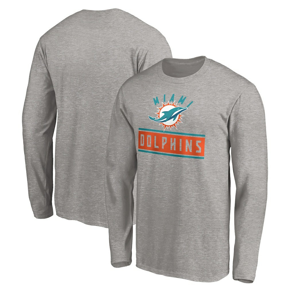 NFL Miami Dolphins Team Arch Knockout Long Sleeve T-Shirt