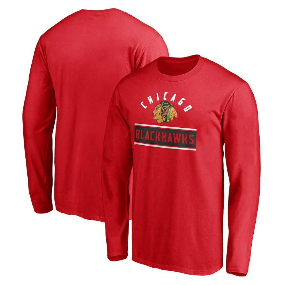 Chicago Blackhawks Team Arch Knockout Long Sleeve T-Shirt