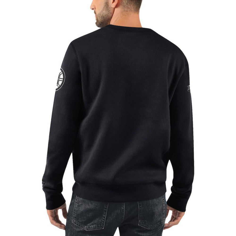 Boston Bruins Starter x NHL Black Ice Cross Check Pullover Sweatshirt