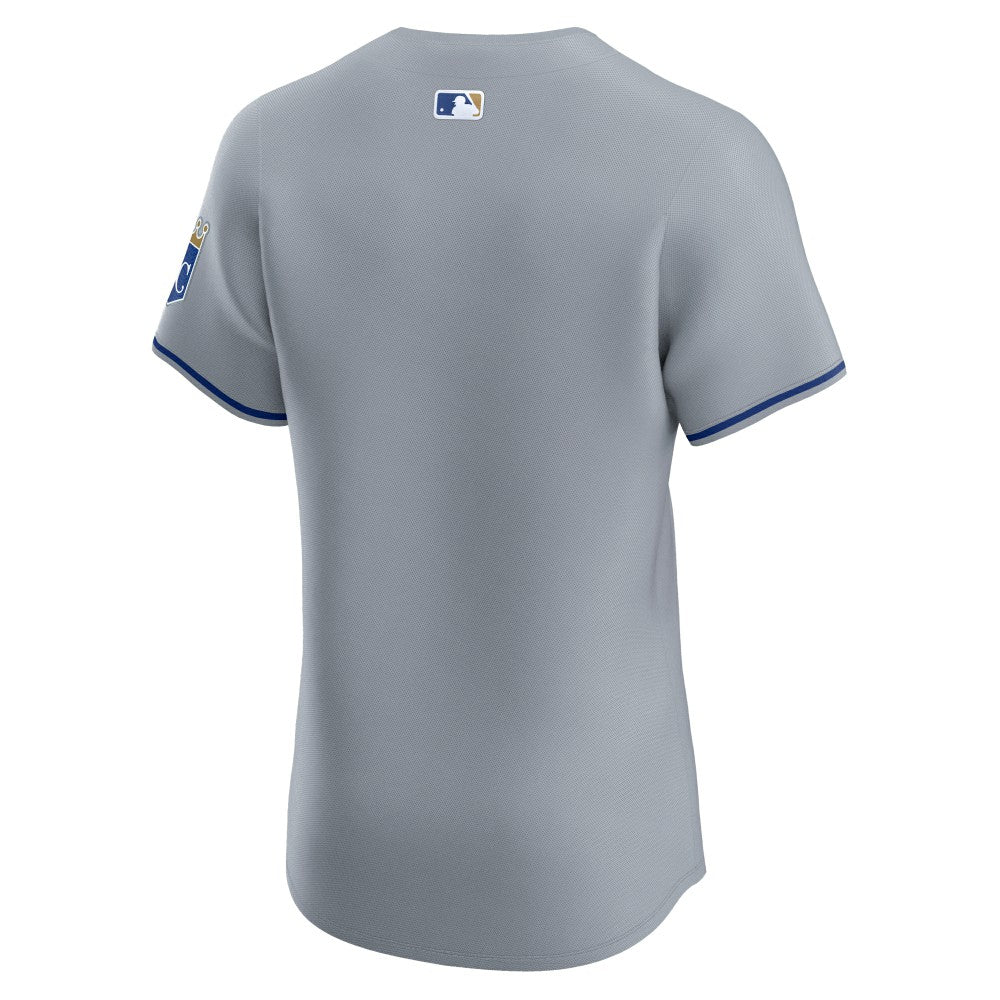 Kansas City Royals Road Vapor Premier Elite Patch Jersey - Gray | Nike