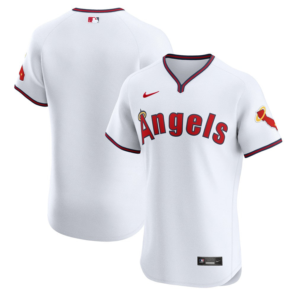 Los Angeles Angels Alternate Vapor Premier Elite Patch Jersey - White | Nike