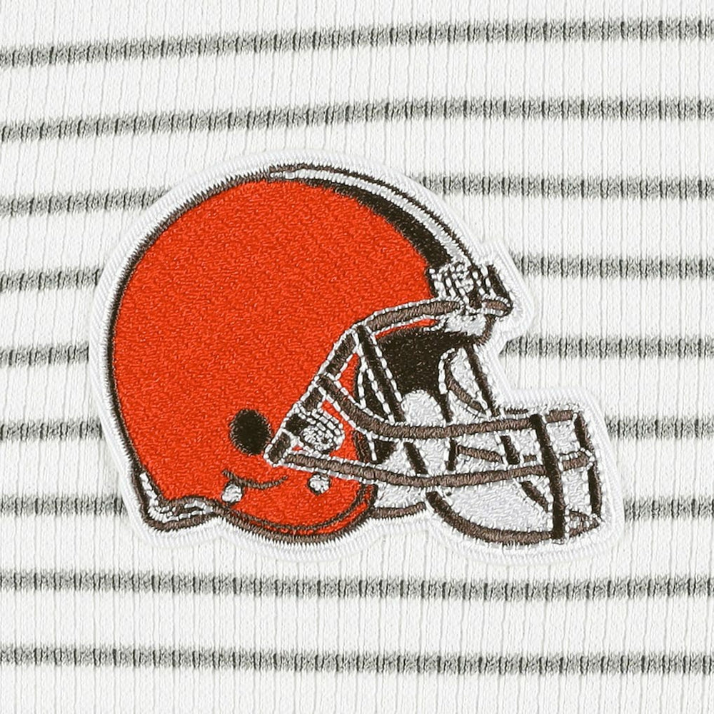 NFL Cleveland Browns Antigua Women's Maverick Waffle Henley Long Sleeve T-Shirt