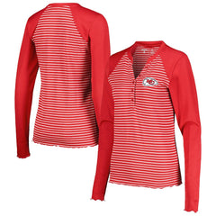 NFL Kansas City Chiefs Antigua Women's Maverick Waffle Henley Long Sleeve T-Shirt