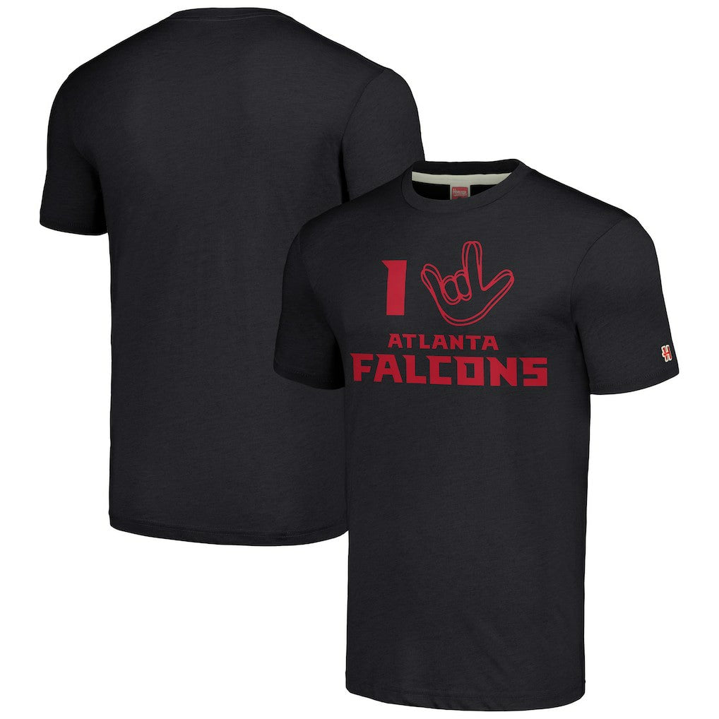 NFL Atlanta Falcons Homage Unisex The NFL ASL Collection by Love Sign Tri-Blend T-Shirt