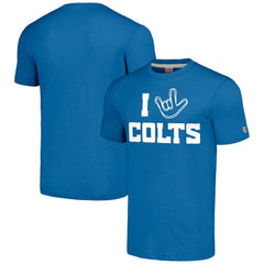 NFL Indianapolis Colts Homage Unisex The NFL ASL Collection by Love Sign Tri-Blend T-Shirt