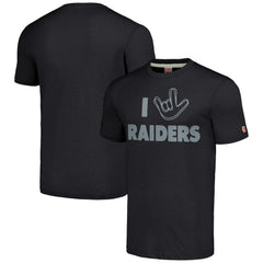 NFL Las Vegas Raiders Homage Unisex The NFL ASL Collection by Love Sign Tri-Blend T-Shirt