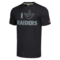 NFL Las Vegas Raiders Homage Unisex The NFL ASL Collection by Love Sign Tri-Blend T-Shirt